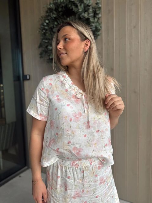 Hovedbilde Rah Oslo - Clara Top Printed - Pink Flower