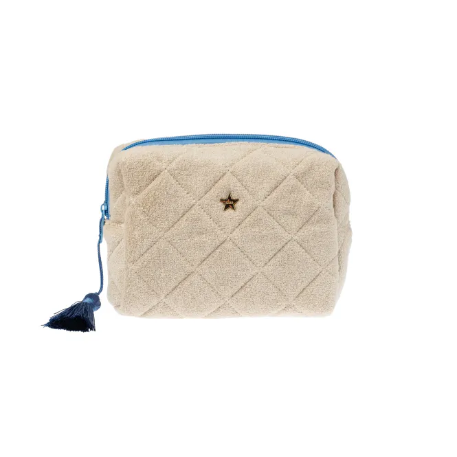 Hovedbilde TERRY QUILTED MAKE-UP POUCH SMALL SAND W/IBIZA ...