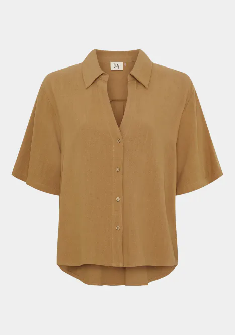 Hovedbilde Isay - Pearl s/s Shirt - Luxury Camel