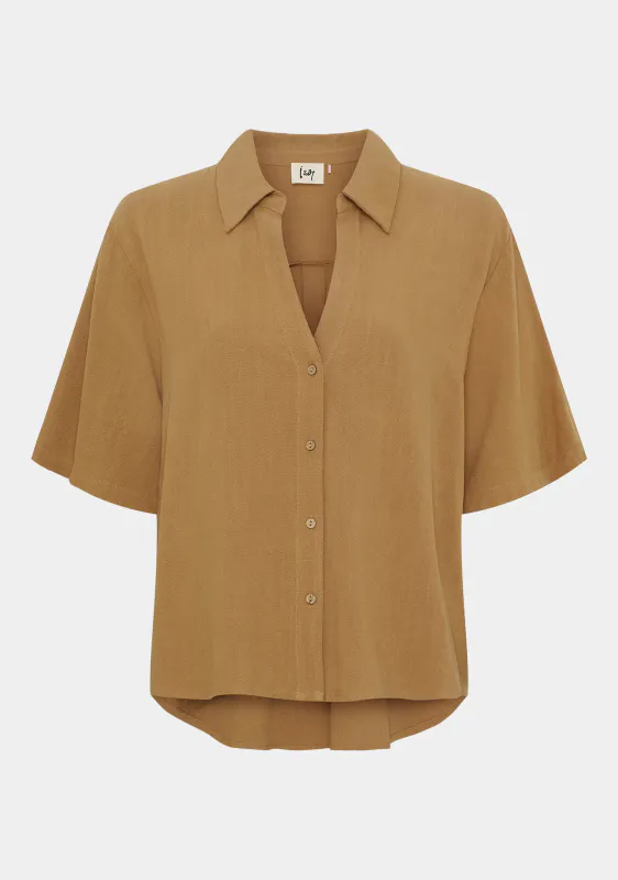 Isay - Pearl s/s Shirt - Luxury Camel