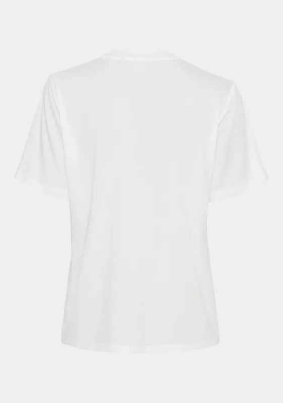 ISAY - Gritt V-Neck T-Shirt - white