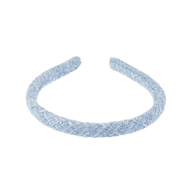 Hovedbilde TWEED HAIR BAND THIN COOL BLUE