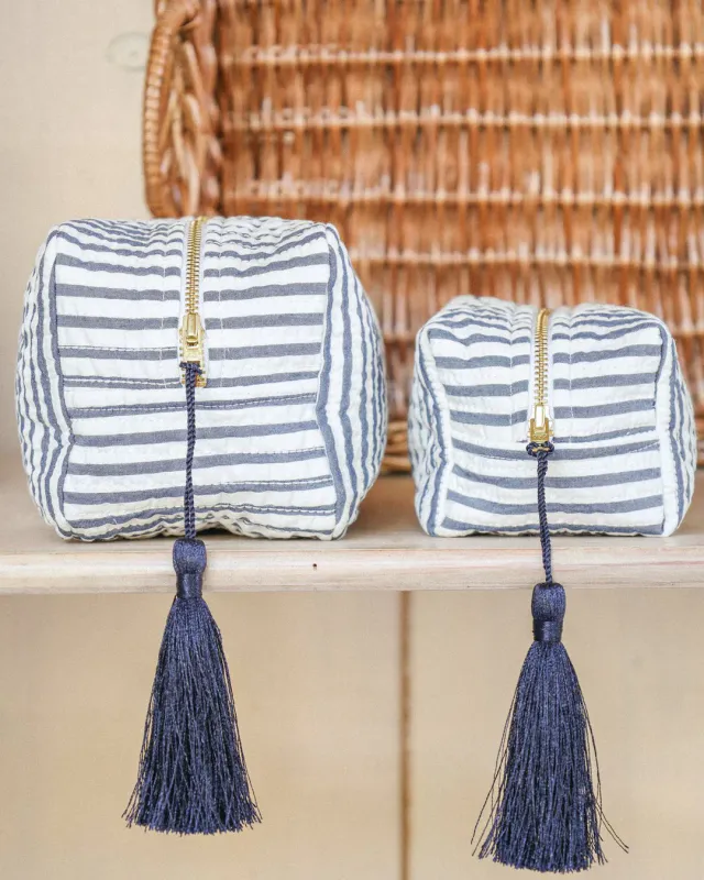BYTIMO - Cosmetic Bag - Blue Stripe 