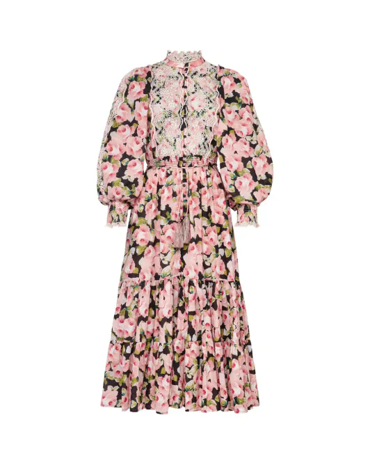 Hovedbilde BYTIMO - Cotton Slub Midi Dress - Rose Bouquet