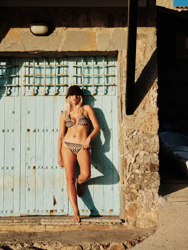 Amber Bel Bikini Top - Mocha Brown