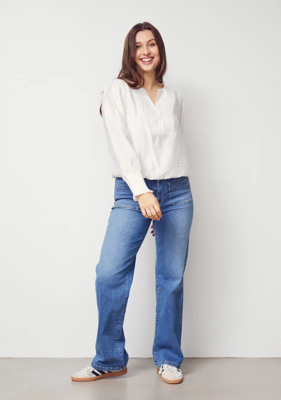 ISAY - Bologna Wide Jeans - Mid Denim