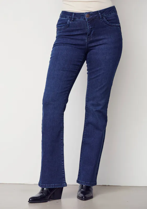 ISAY - Verona Flare Jeans - Dark Basic Wash
