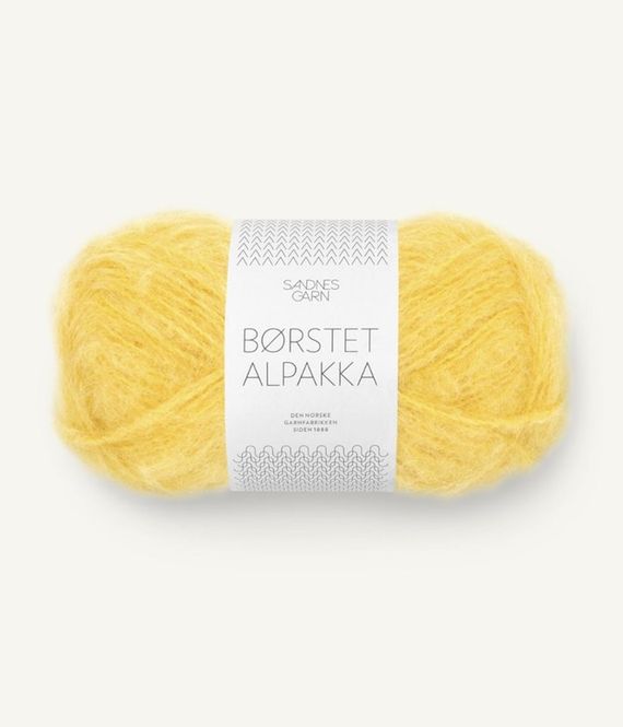 Hovedbilde BØRSTET ALPAKKA 2016 Solgul