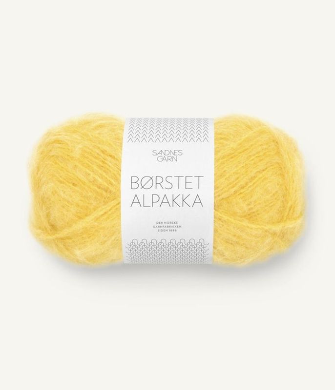 BØRSTET ALPAKKA 2016 Solgul