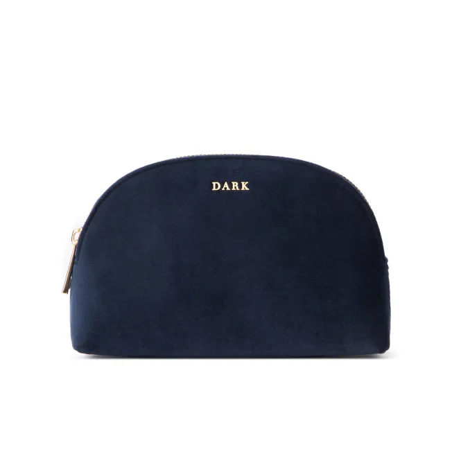 Hovedbilde VELVET MAKE-UP POUCH SMALL NAVY BLUE