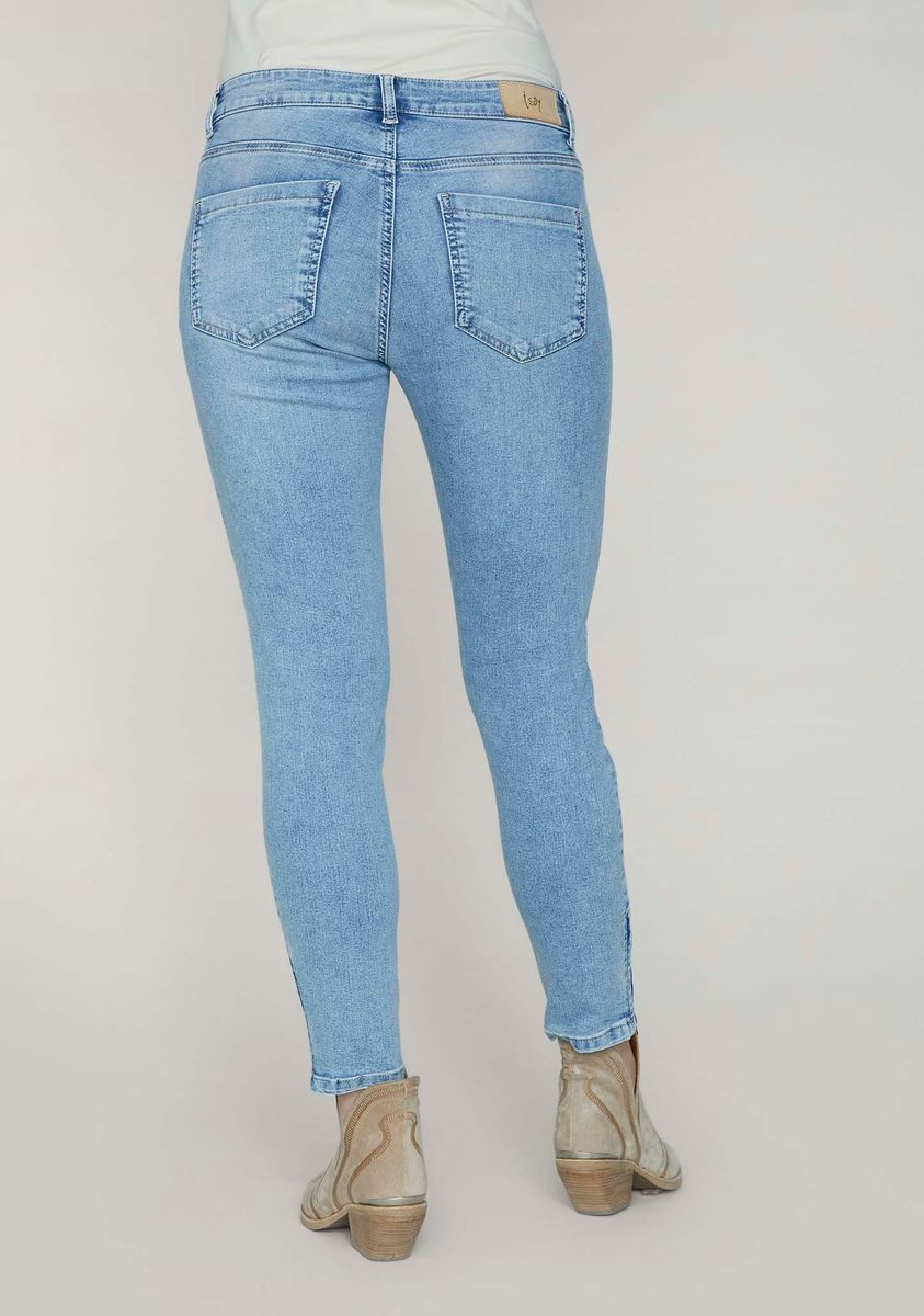 Lido Zip Jeans - Light Denim