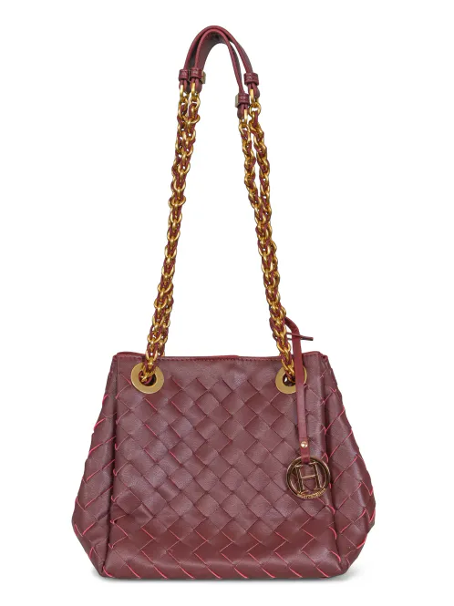 Hovedbilde HAUST - WOVEN CHAIN BAG - DEEP BURGUNDY