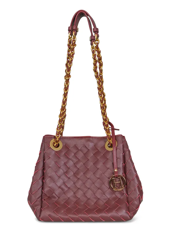 HAUST - WOVEN CHAIN BAG - DEEP BURGUNDY