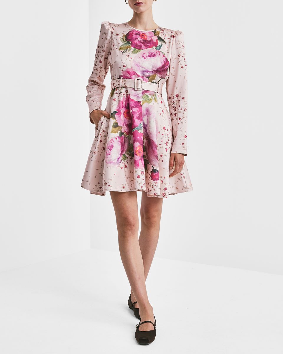 BYTIMO - Tailored Satin Belt dress 409 Rose 