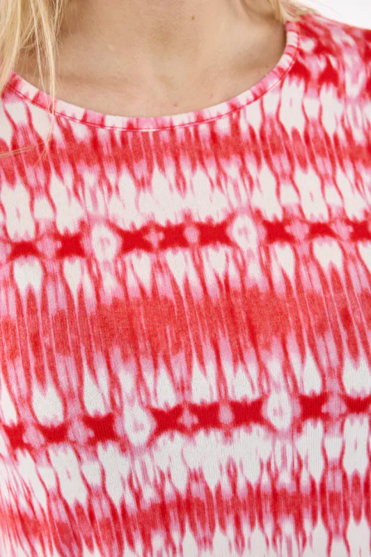 SIGNATURE - Bluse 3/4 erm - Rød mix/mønstret