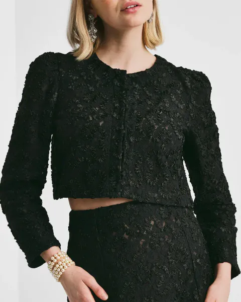Hovedbilde BYTIMO - EMBROIDERY LACE JACKET - BLACK 
