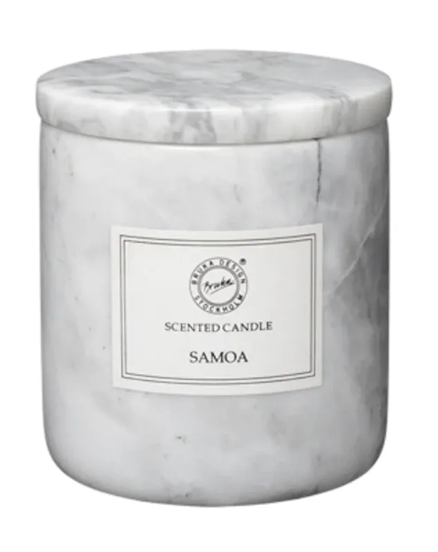 Bruka Design - Duftlys Grey Stone L, Samoa